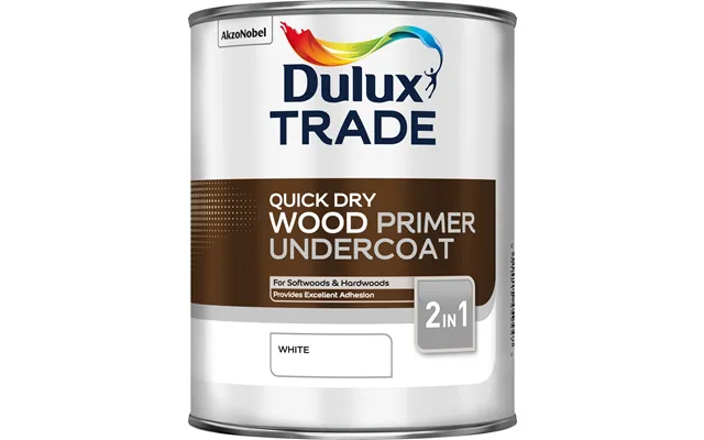 Dulux Trade Quick Dry Wood Primer Undercoat 2in1 - 1ltr White