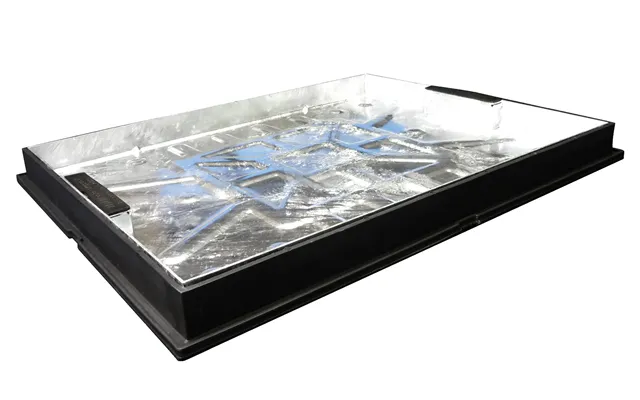 Ej 10tn Screed Steel Recessed Infill Manhole Cover S&l 600x450x56mm Poly Frame