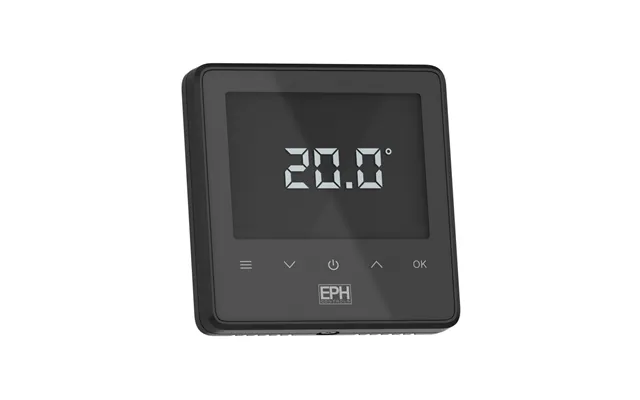 Eph Recessed Touch Thermostat Mains Operated - Black