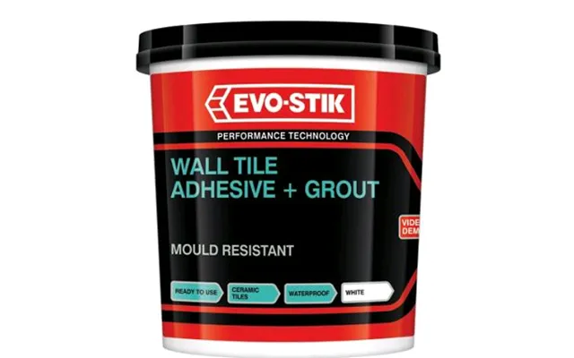 Evo-stik Economy Tile A Wall Waterproof Adhesive & Grout 1ltr - White