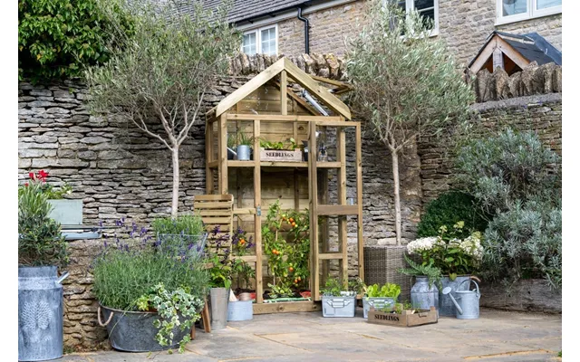Forest Georgian Wall Greenhouse With Auto Vent 502 X 1188 X 2015mm