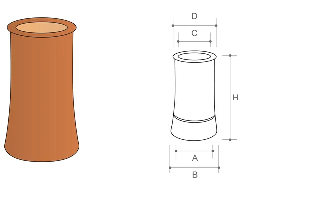 Forterra Chimney Pot Roll Top No.1 - 450mm