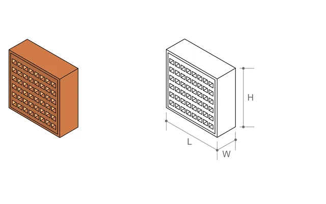 Forterra Square Air Brick With Holes No.352 - 215 X 215mm