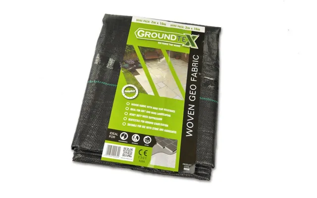 Groundtex Woven Heavy Duty Weed Control & Ground Stabilisation Membrane 2m X 10m Pack