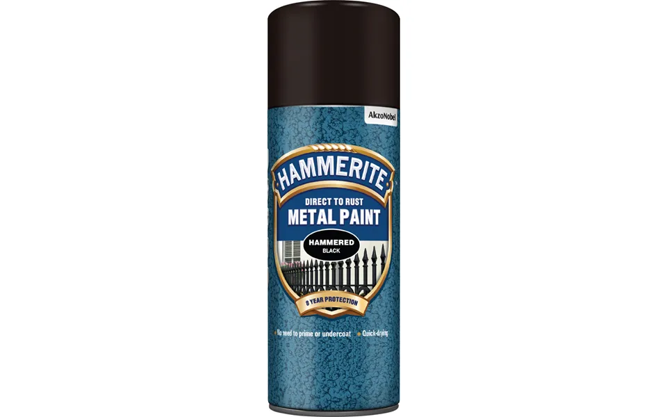 Hammerite Metal Paint Hammered Finish Aerosol 400ml Black