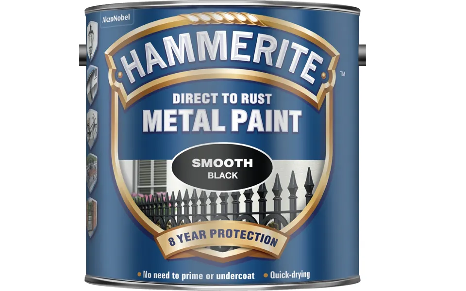 Hammerite Metal Paint Smooth Finish 2.5ltr Black