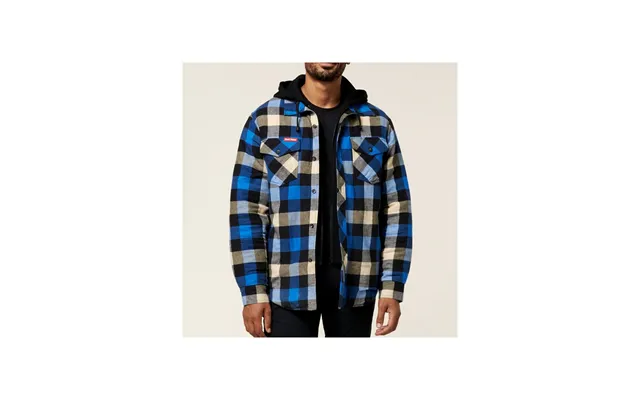 Hard Yakka Quilted Flannel Shacket - Blue