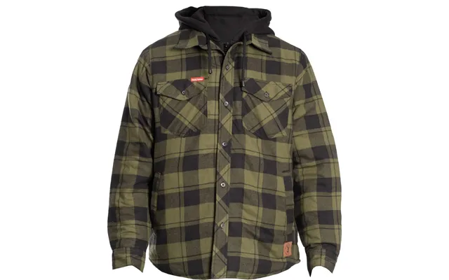 Hard Yakka Quilted Flannel Shacket - Fern