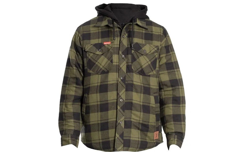 Hard Yakka Quilted Flannel Shacket - Fern