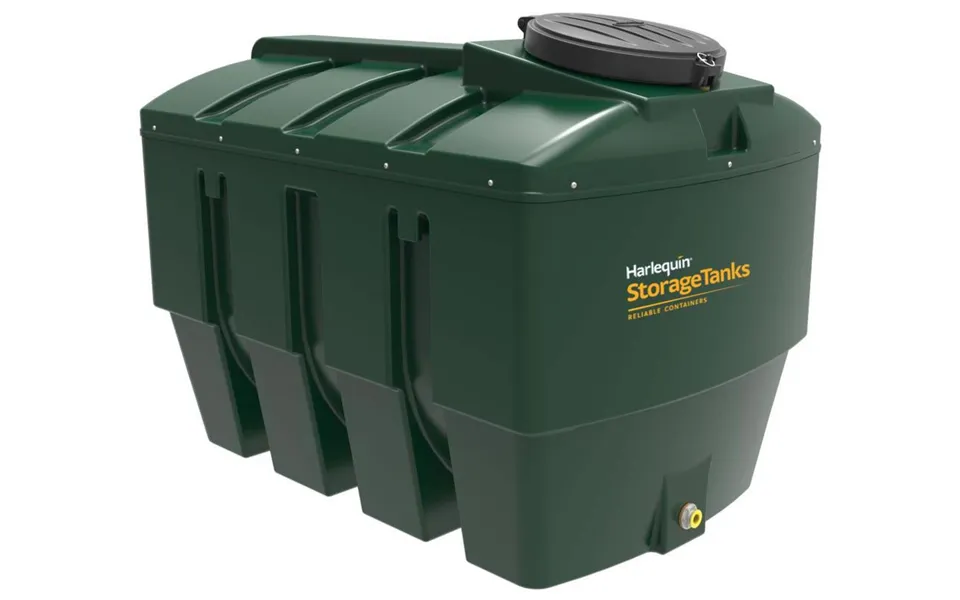 Harlequin Horizontal Bottom Outlet Bunded Oil Tank Inc Tank Pack - 1400ltr
