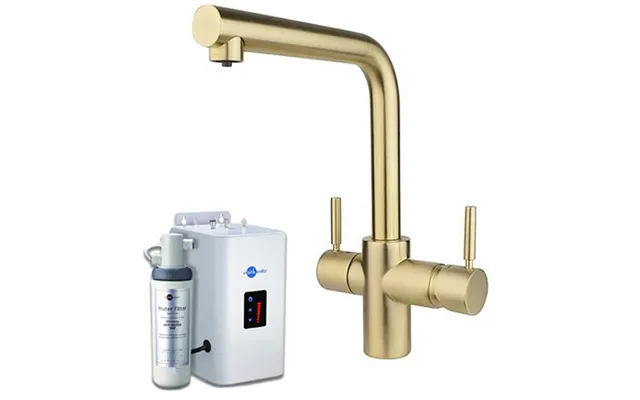 Insinkerator 3n1 L Shape Tap, Neo Tank & Filter Pack - Gold 45094 44837as Pk