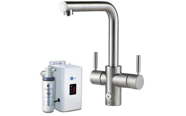 Insinkerator 4n1 L Shape Tap, Neo Tank & Filter Pack - Brushed Steel 45094 45356b Pk