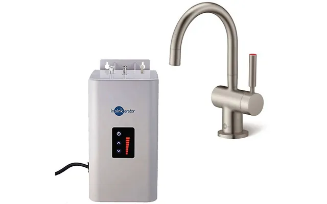 Insinkerator H3300 Hot Mixer Tap, Neo Tank & Water Filter - Brushed Steel H3300