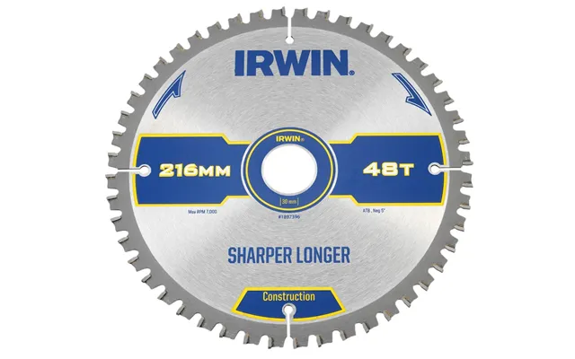 Irwin Construction Table & Mitre Circular Saw Blade 216mm 48t
