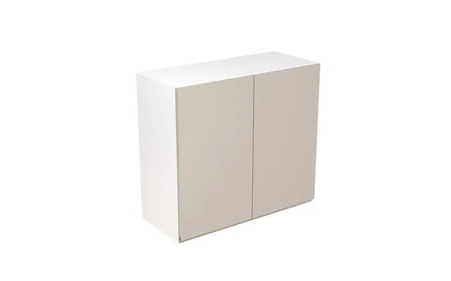 Kitchenkit Flatpack J-pull 800 Wall Kitchen Cabinet 720 X 800 X 330mm Hxwxd - Matt Light Grey