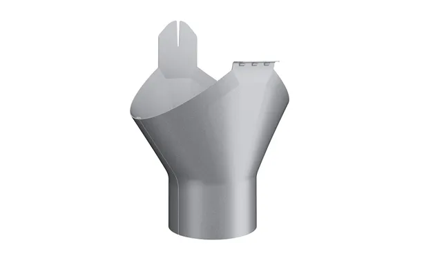 Lindab Magestic Steel Rainwater System Gutter Outlet Omv 125mm X 75mm - Galvanised