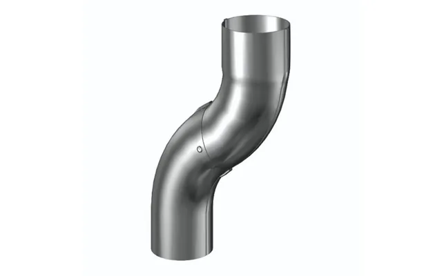Lindab Magestic Steel Rainwater System One-piece Offset Sokn 75mm - Galvanised