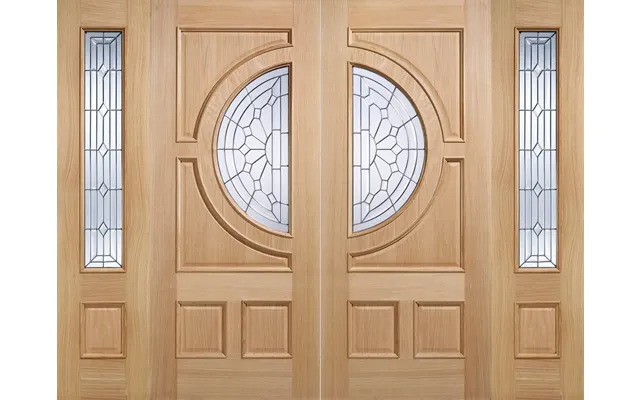 Lpd Empress Zinc Clear Bevelled Glazed External Door 1981 X 838mm Unfinished Oak
