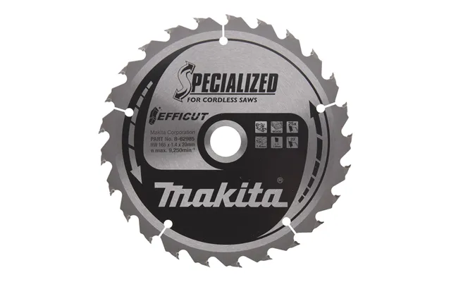 Makita Efficut Tct Circular Saw Blade 25t 165 X 20 X 1.4mm product image