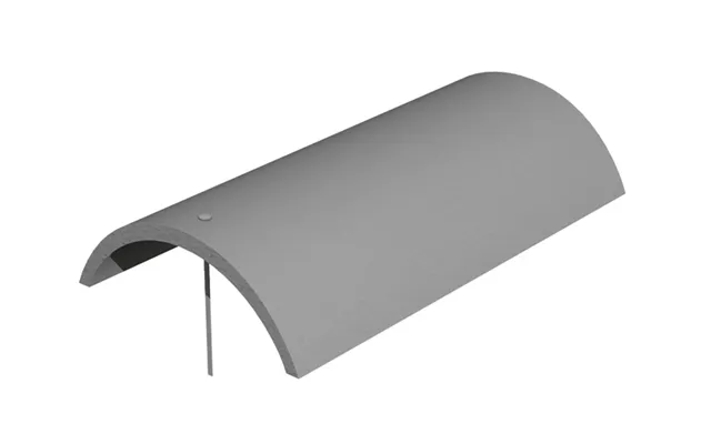 Marley Half Round Segmental Ridge - Smooth Grey