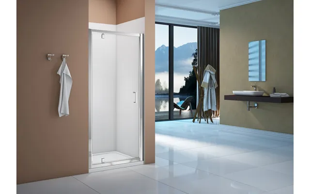 Merlyn Vivid Boost Pivot Door 6 X 800 X 1900mm - Clear Polished Chrome