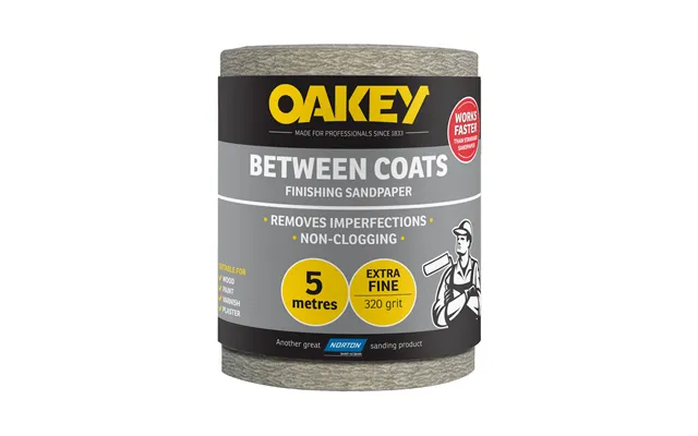 Oakey Between Coats Sanding Roll 115mm X 5mtr - 320 Grit