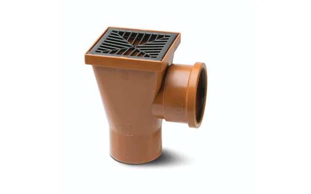 Polypipe 110mm Back Inlet Square Hopper - Terracotta Spigot Outlet & Black Grid product image