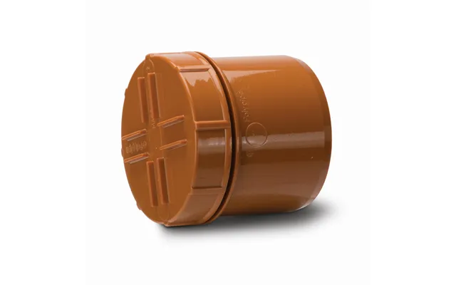 Polypipe 110mm Screwed Access Plug Spigot Tail - Terracotta