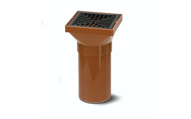 Polypipe 110mm Square Hopper With 140mm Spigot End - Terracotta & Black Grid product image