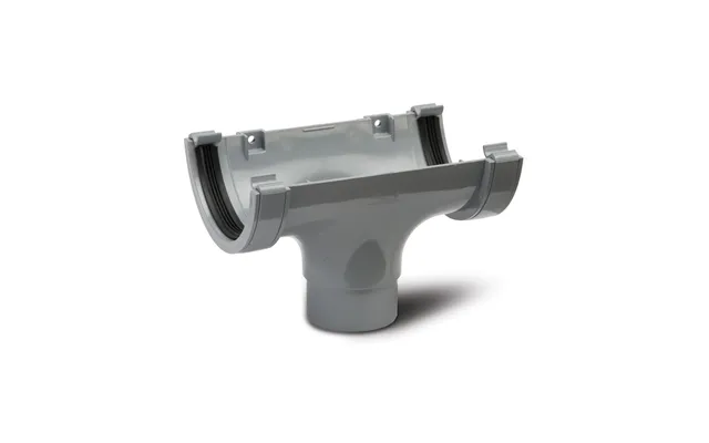 Polypipe 112mm Half Round Running Outlet - Grey