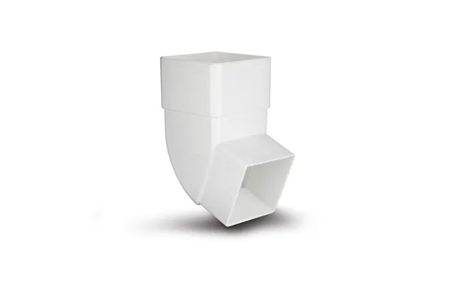 Polypipe 65mm Square Downpipe Offset Bend 112.5deg - White Rs227w