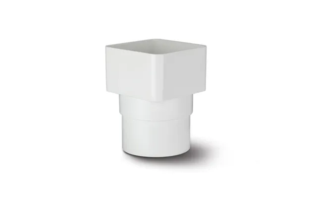 Polypipe 65mm Square Downpipe To Round Adaptor - White Rs231w