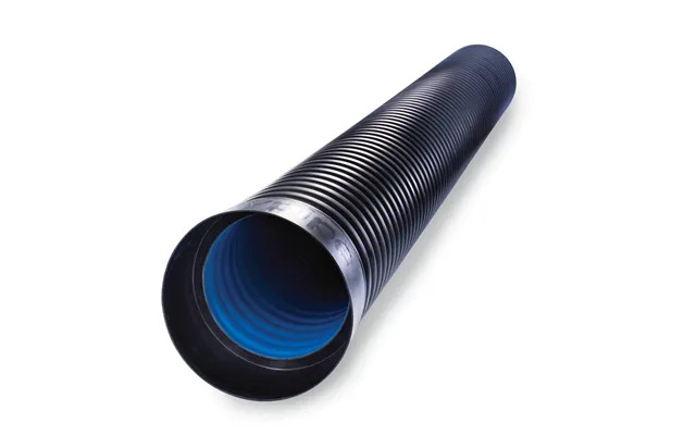 Polypipe Ridgidrain Twinwall Single Socketed Solid Pipe - 450mm X 6mtr
