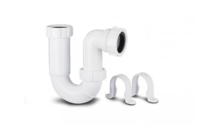 Polypipe Washing Machine Trap 40mm With 75mm Seal 600mm Upstand Pipe & 2 Clips White Wt59 product image