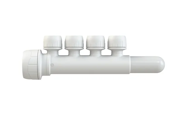 Polyplumb Single Sided Manifold Socket Spigot 4 Port 22 X 10mm Enhanced White Pb7622104ew
