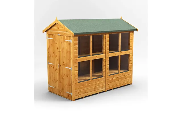 Powersheds Apex Roof Double Door Potting Shed 8ft X 4ft - Golden Brown