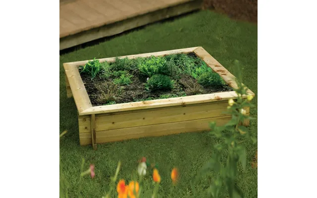 Raised Bed Sandpit 240 X 1200 X 1200mm - Natural Timber