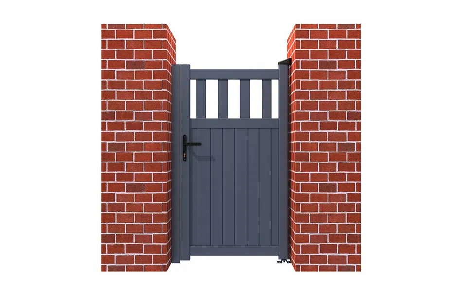 Rmg Aluminium Pedestrian Gate 1200 X 1000mm - Grey Powder Coated