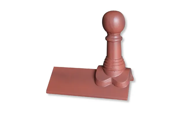 Rock Roofing Bishop Ball Finial 105 Plain Angle - Old English Red
