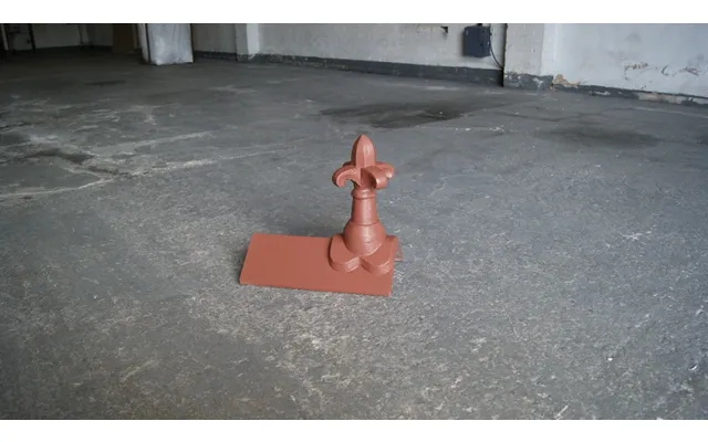 Rock Roofing Fleur-de-lys Small Finial 105 Plain Angle - Terracotta Red