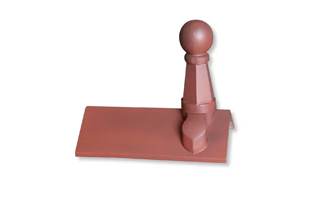 Rock Roofing Pawn Ball Finial 105 Plain Angle - Old English Red