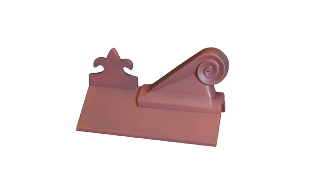 Rock Roofing Scroll Finial 75 Plain Angle Fleur-de-lys - Old English Red