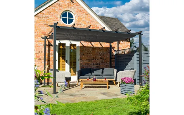 Rowlinson Venetian Showerproof Canopy 2345 X 3955 X 3000mm - Grey