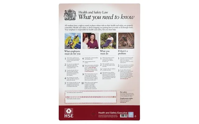 Signs And Labels Safety Poster - A2 Health & Safety Law 210x297mm