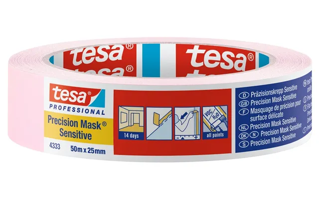 Tesa Precision Sensitive Low Tack 25mm X 50mtr Pink