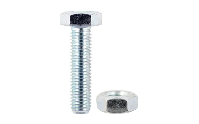 Timco Hex Set Screws & Nuts M10 X 100mm Bzp - Bag Of 16