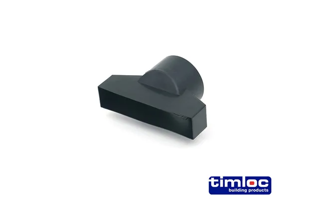 Timloc Underfloor Vent Duct Adapter For 110mm Pipe 1205 - Black