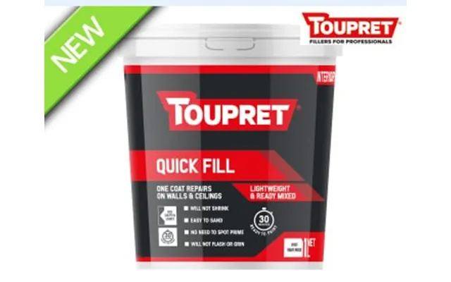 Toupret Quick Fill Fast Drying Readymix Filler 1ltr - White