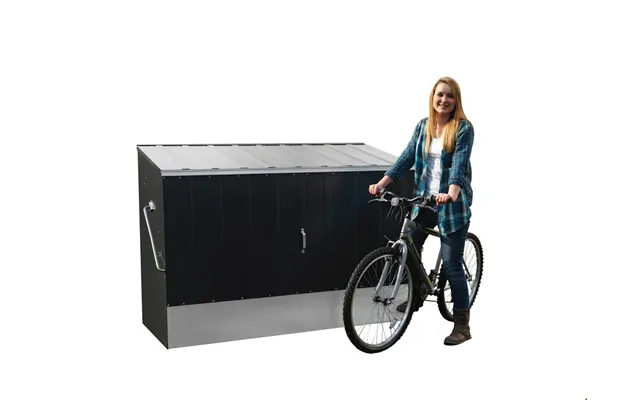 Trimetals Bicycle Store With Ramped Access 1330 X 1960 X 890mm - Anthracite