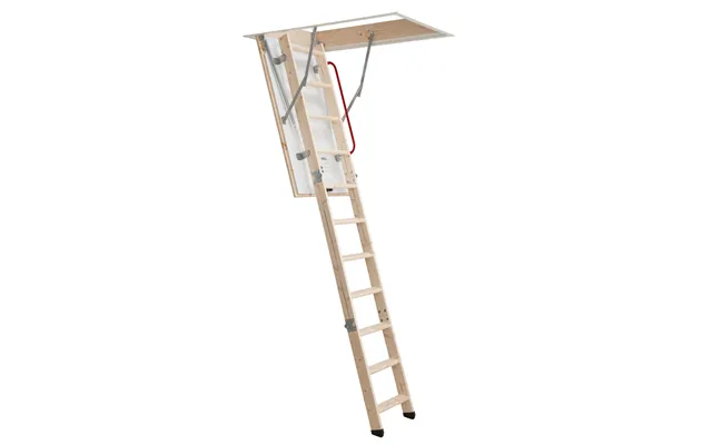 Werner Eco S Line 3 Section Timber Loft Ladder With Hatch 2.9mtr